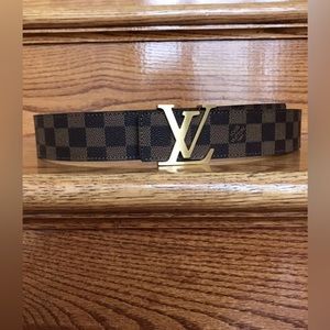 Authentic Louis Vuitton Brown Damier Belt